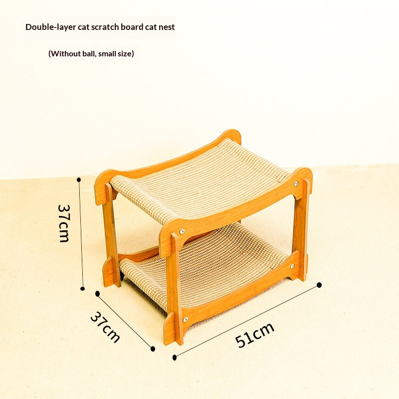 Multi-layer Sisal Cat Scratcher Lounge, Wear-Resistant & Low-Shedding Pet Toy Pets Fashion