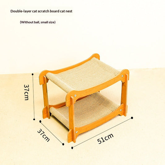 Multi-layer Sisal Cat Scratcher Lounge, Wear-Resistant & Low-Shedding Pet Toy Pets Fashion