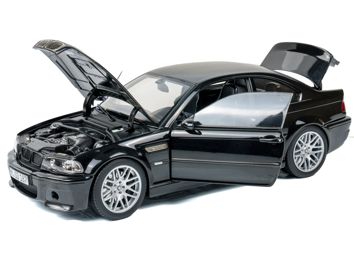 2003 BMW M3 CSL Saphire Black 1/18 Diecast Model Car by Norev LuxuryLifeWay Online Store