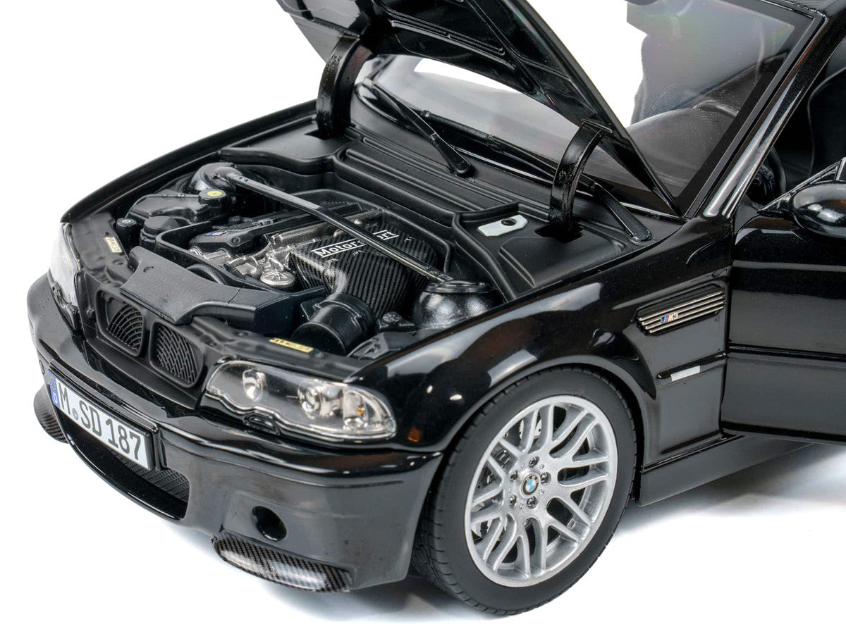 2003 BMW M3 CSL Saphire Black 1/18 Diecast Model Car by Norev LuxuryLifeWay Online Store