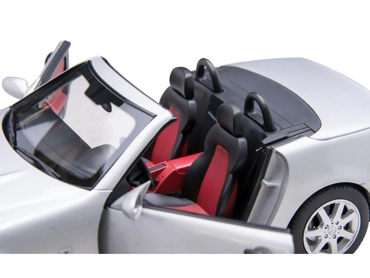 1996 Mercedes-Benz SLK Convertible Brilliant Silver Metallic 1/18 Diecast Model Car by Norev LuxuryLifeWay Online Store
