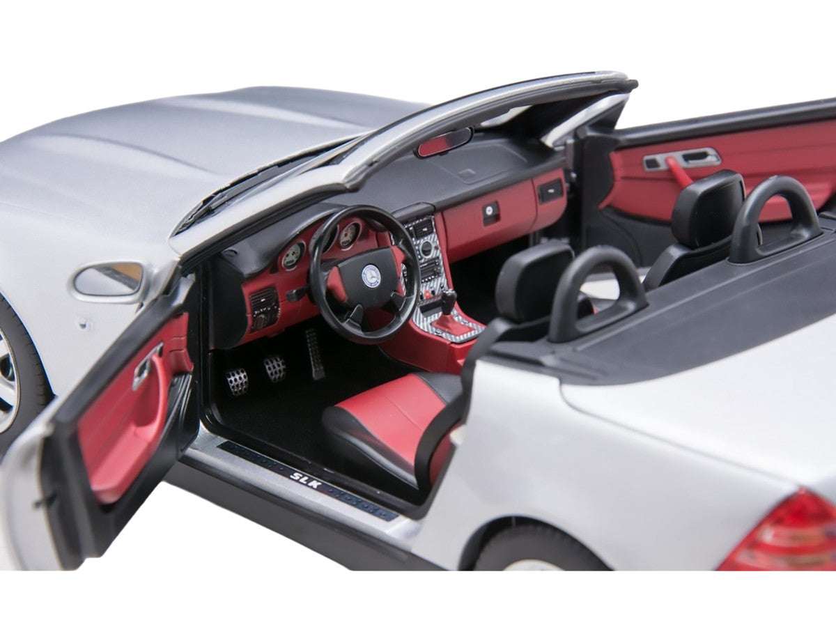 1996 Mercedes-Benz SLK Convertible Brilliant Silver Metallic 1/18 Diecast Model Car by Norev LuxuryLifeWay Online Store