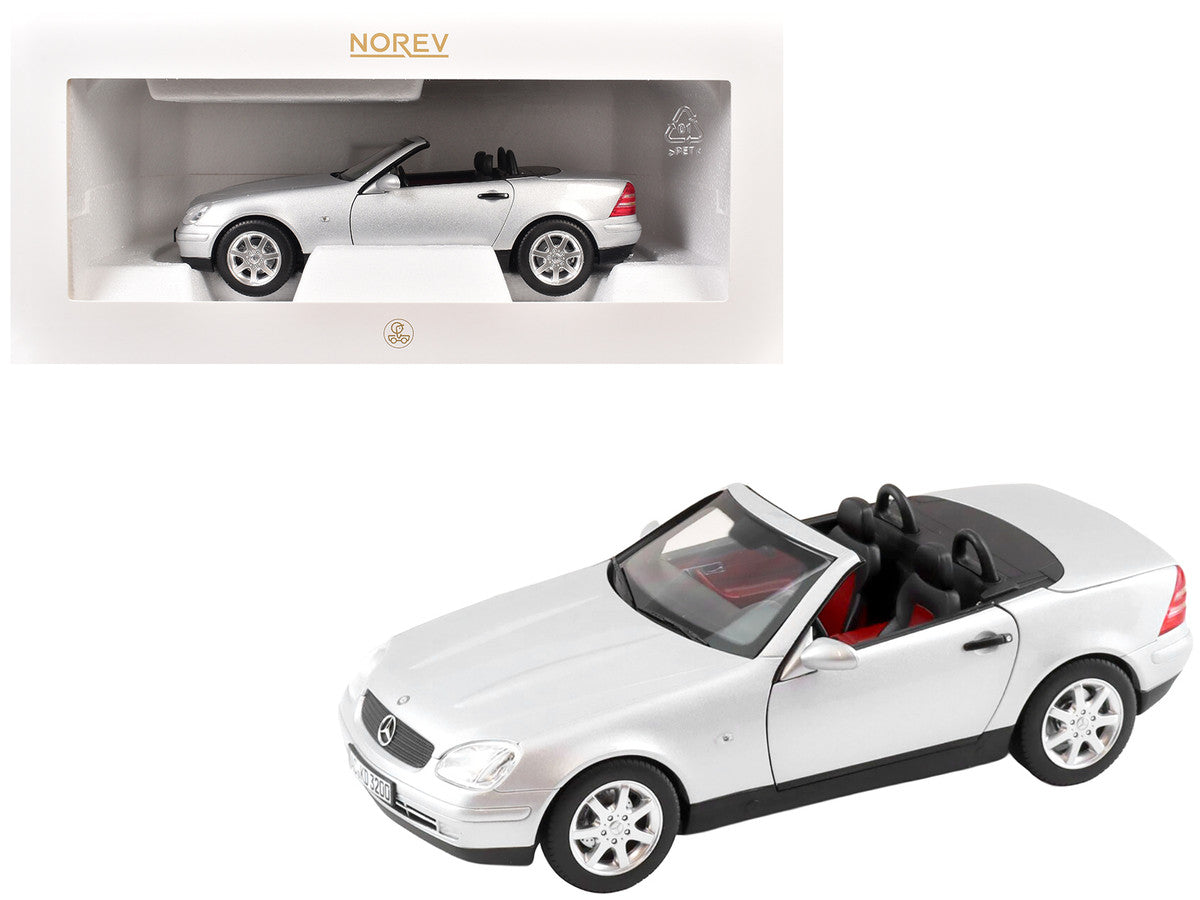 1996 Mercedes-Benz SLK Convertible Brilliant Silver Metallic 1/18 Diecast Model Car by Norev LuxuryLifeWay Online Store