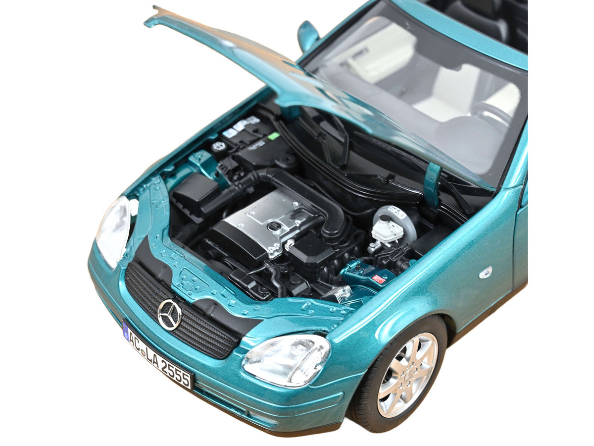 1996 Mercedes-Benz SLK Convertible Vivianit Green Metallic 1/18 Diecast Model Car by Norev LuxuryLifeWay Online Store