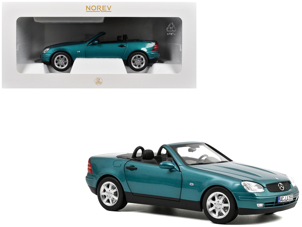 1996 Mercedes-Benz SLK Convertible Vivianit Green Metallic 1/18 Diecast Model Car by Norev LuxuryLifeWay Online Store