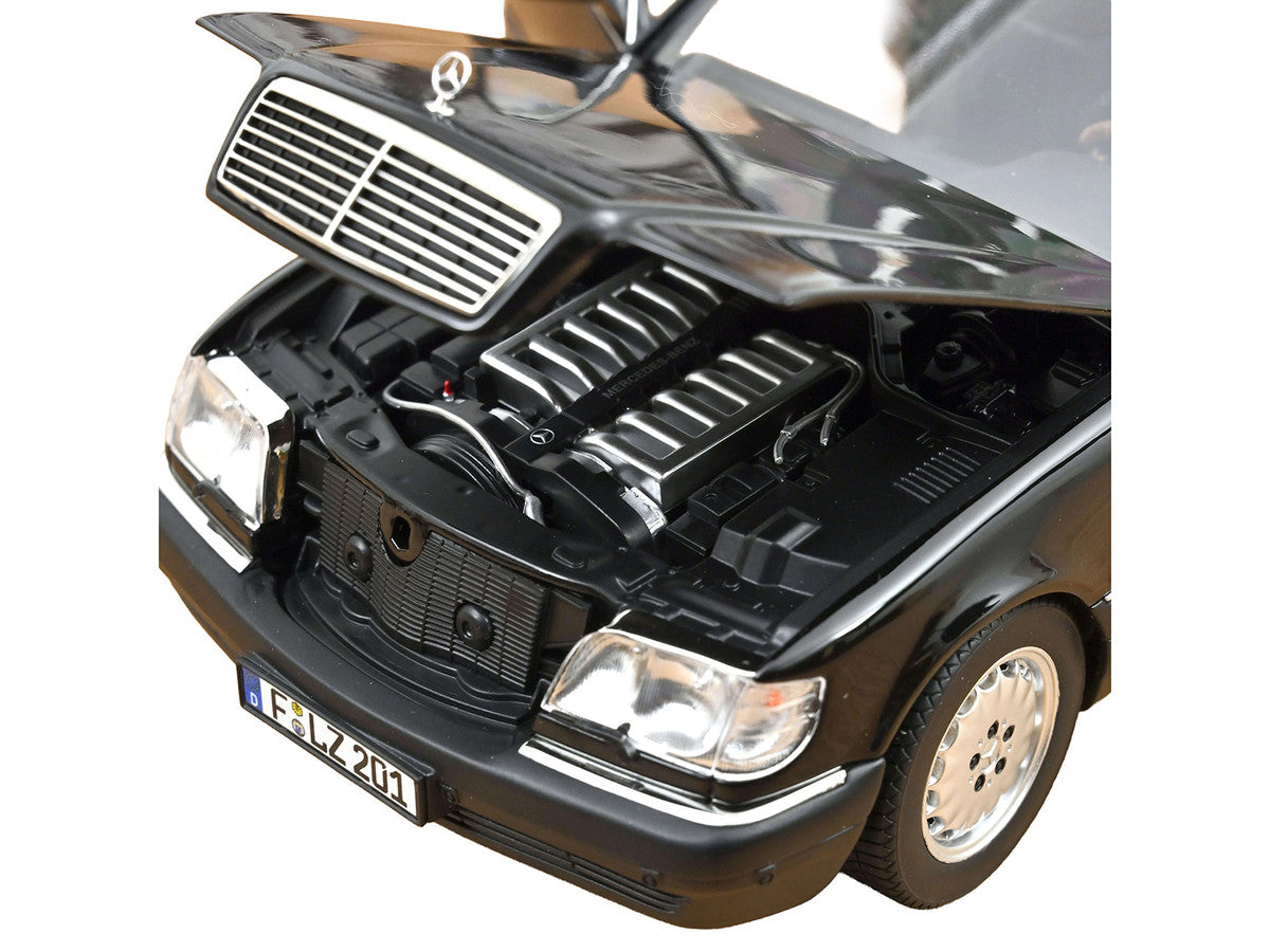 1997 Mercedes-Benz S600 Obsidian Black Metallic 1/18 Diecast Model Car by Norev LuxuryLifeWay Online Store