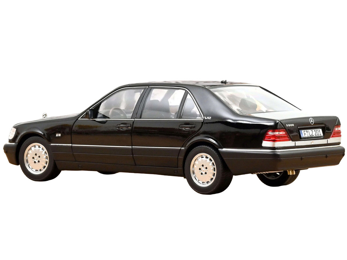 1997 Mercedes-Benz S600 Obsidian Black Metallic 1/18 Diecast Model Car by Norev LuxuryLifeWay Online Store