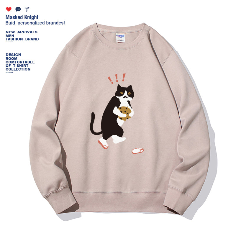 Women's Fashionable Solid Color Printed Long Sleeved Sweatshirt NorixaFashion.com