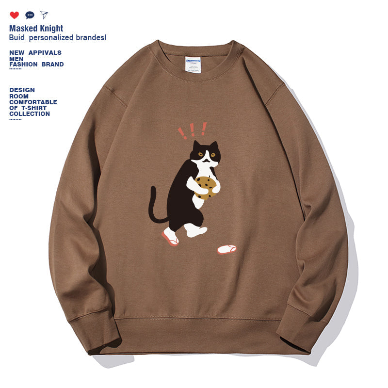 Women's Fashionable Solid Color Printed Long Sleeved Sweatshirt NorixaFashion.com