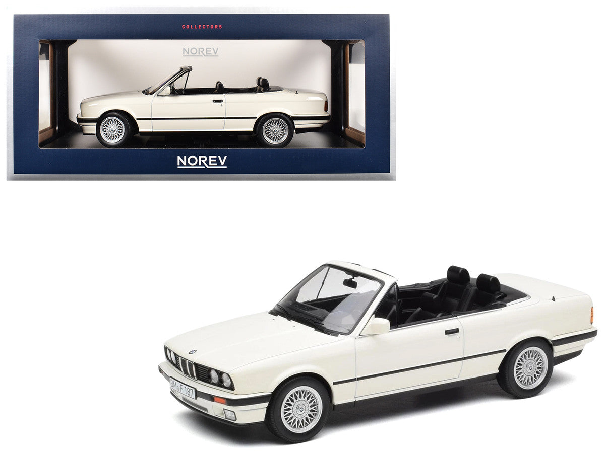 1991 BMW 325i Cabriolet Alpine White 1/18 Diecast Model Car by Norev LuxuryLifeWay Online Store