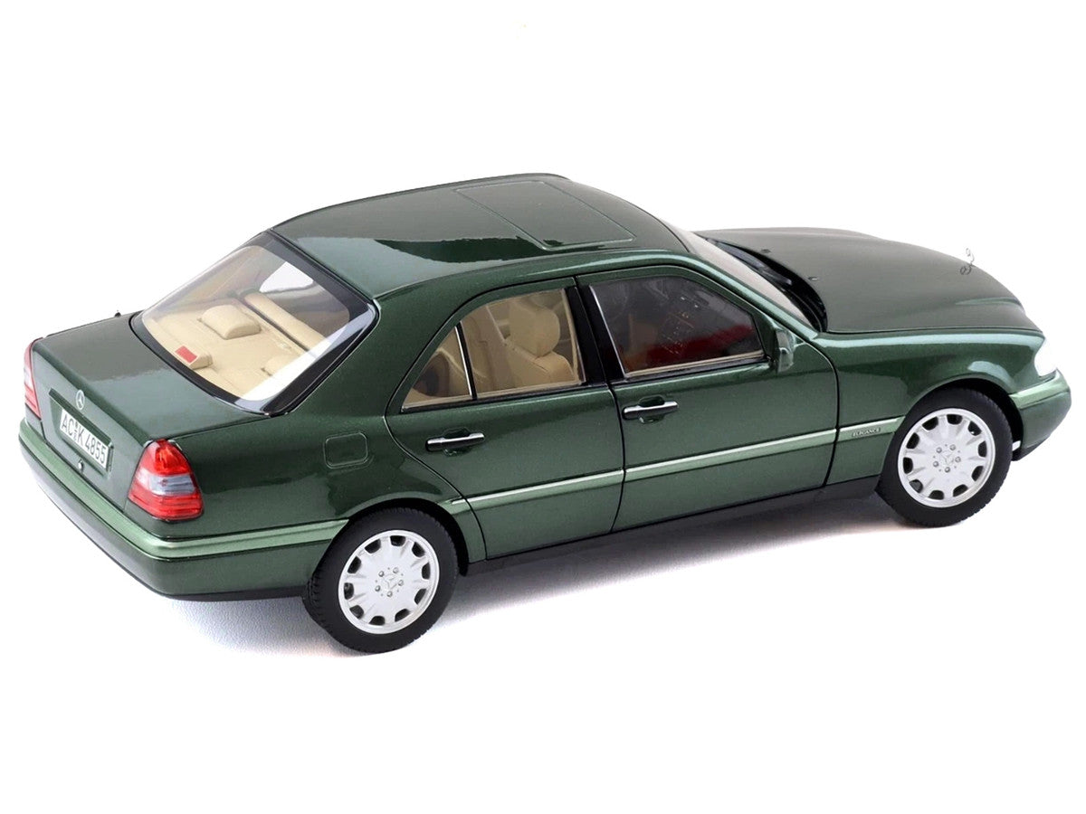 1993 Mercedes-Benz C-Class Malachite Green Metallic 1/18 Diecast Model Car by Norev LuxuryLifeWay Online Store