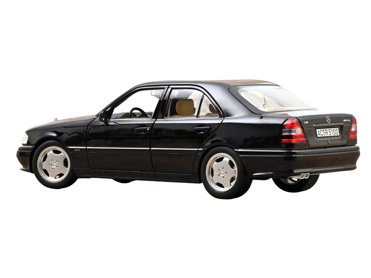 1993 Mercedes-Benz C36 AMG Black Metallic 1/18 Diecast Model Car by Norev LuxuryLifeWay Online Store