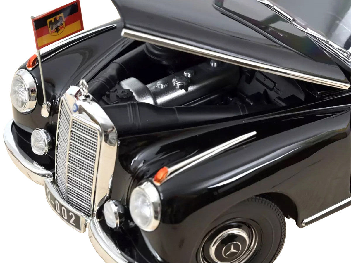 1955 Mercedes-Benz 300 Black "German Chancellor Konrad Adenauer" 1/18 Diecast Model Car by Norev LuxuryLifeWay Online Store