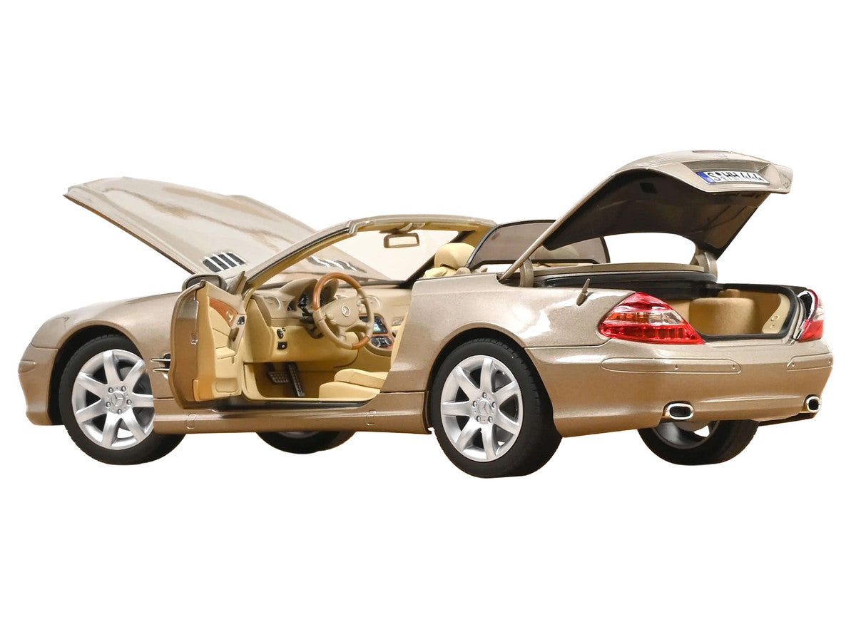 2003 Mercedes-Benz SL 500 Type R230 Travertine Beige Metallic 1/18 Diecast Model Car by Norev LuxuryLifeWay Online Store