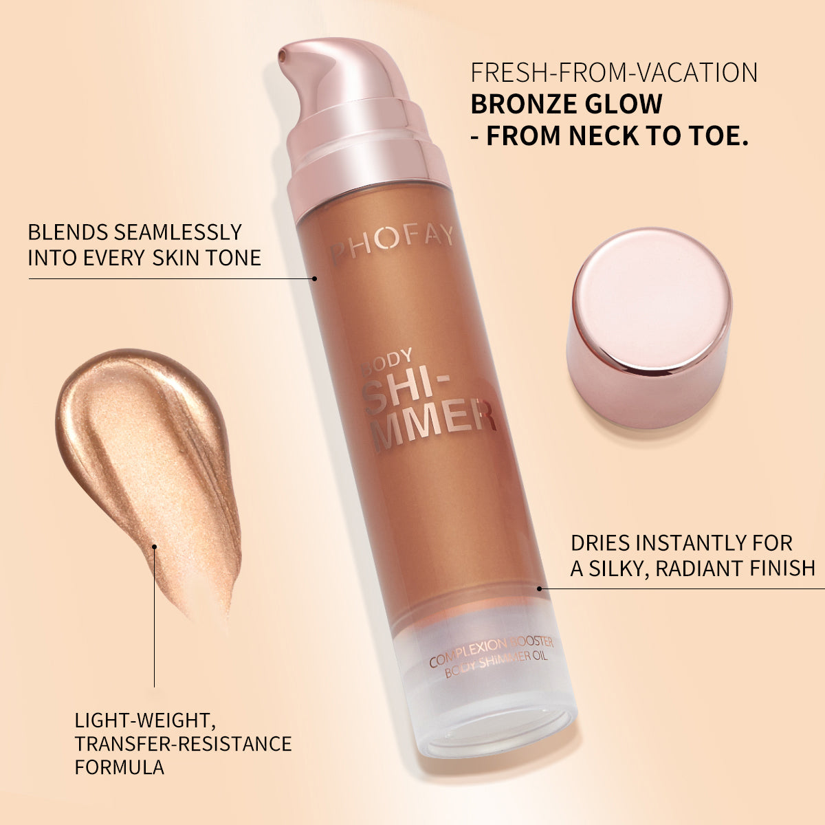 PHOFAY Body Shimmer Oil LadyShow.Store