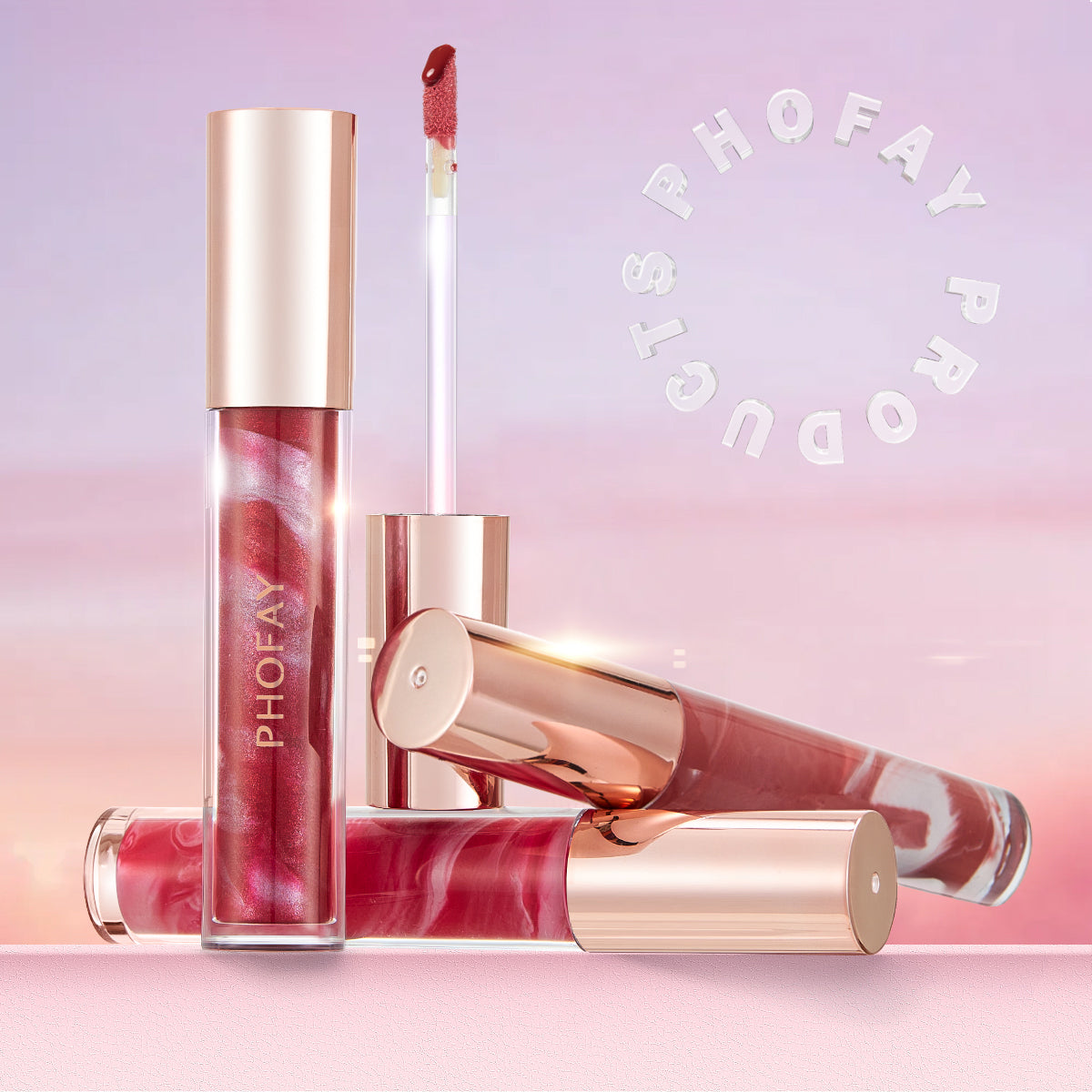 PHOFAY Rose Blooming Hydrating Lip Gloss LadyShow.Store