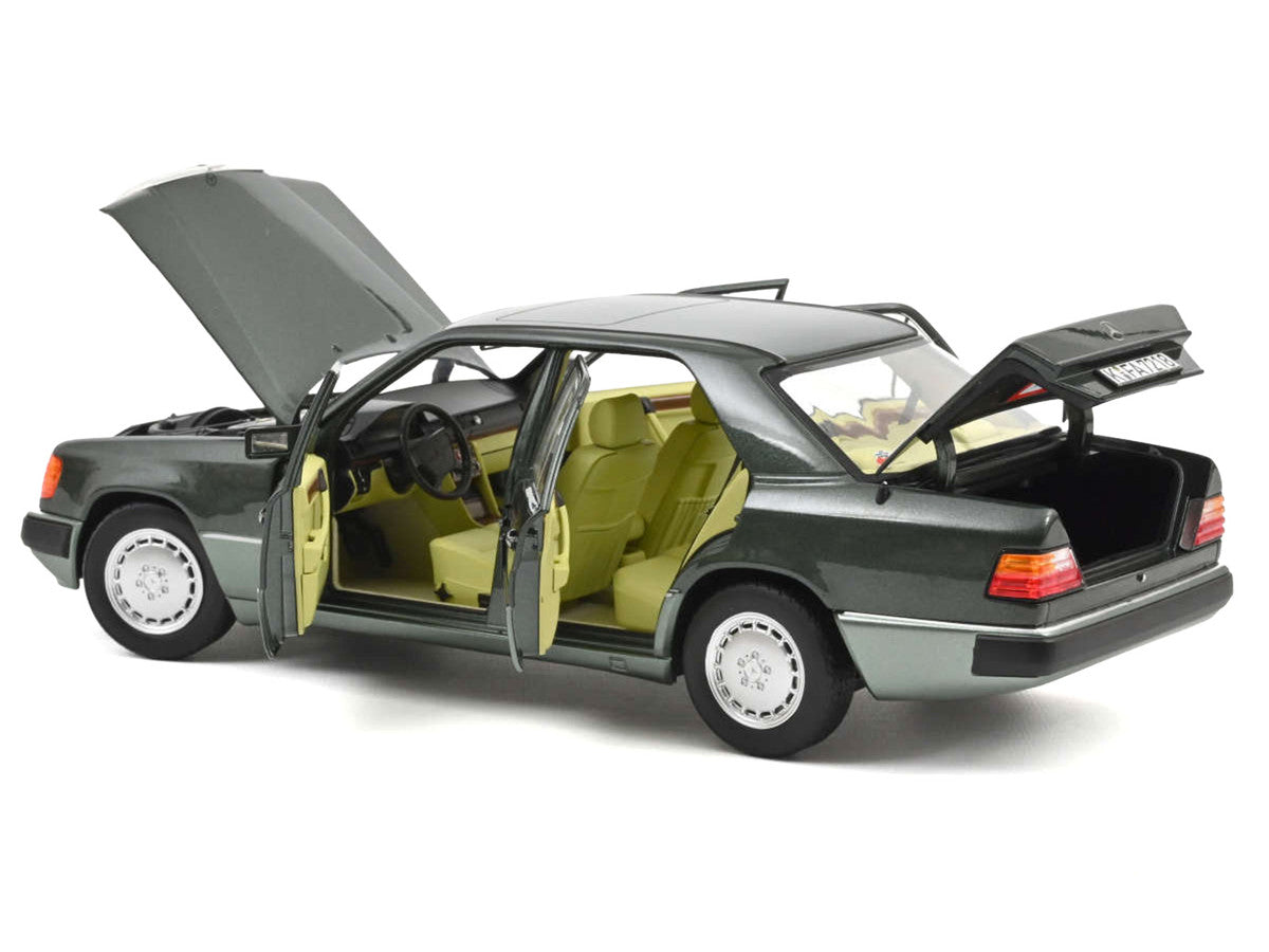 1990 Mercedes-Benz 230 E Night Green Metallic with Green Interior 1/18 Diecast Model Car by Norev LuxuryLifeWay Online Store
