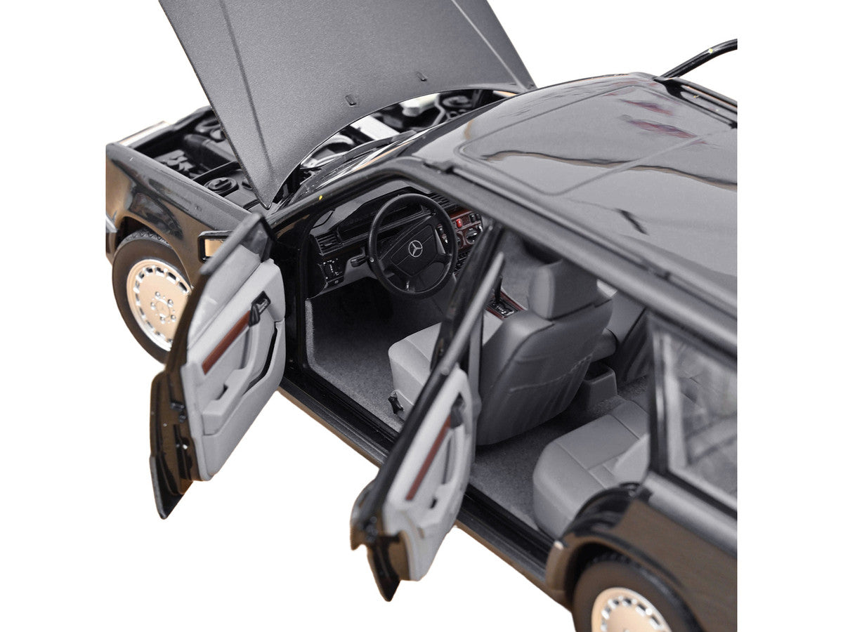 1990 Mercedes-Benz 300 DT-Model S124 Blue Black Metallic 1/18 Diecast Model Car by Norev LuxuryLifeWay Online Store