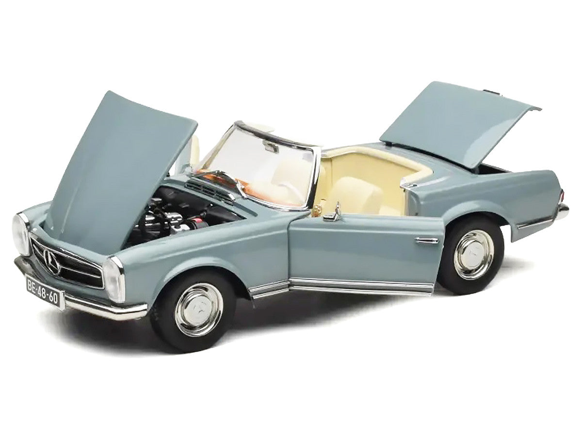 1963 Mercedes-Benz 230 SEL Horizon Blue with Cream Interior 1/18 Diecast Model Car by Norev LuxuryLifeWay Online Store