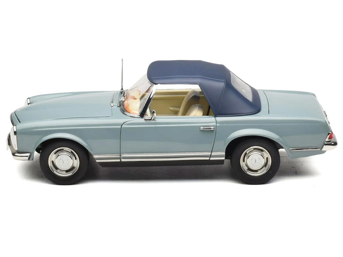 1963 Mercedes-Benz 230 SEL Horizon Blue with Cream Interior 1/18 Diecast Model Car by Norev LuxuryLifeWay Online Store