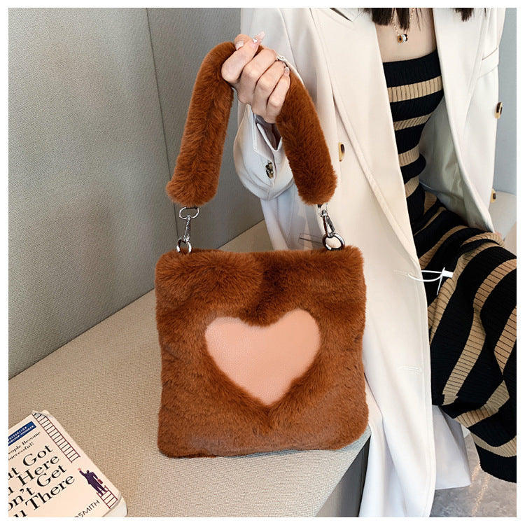 Plush Love Shoulder Tote NorixaFashion.com