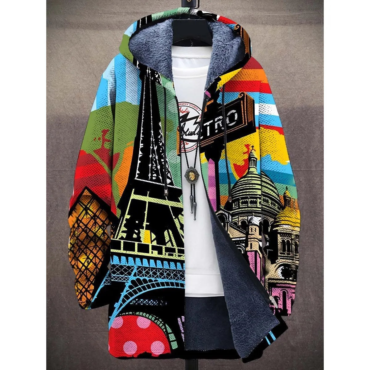 Hooded Cardigan Cotton Jacket - Gray Best YouTube Store