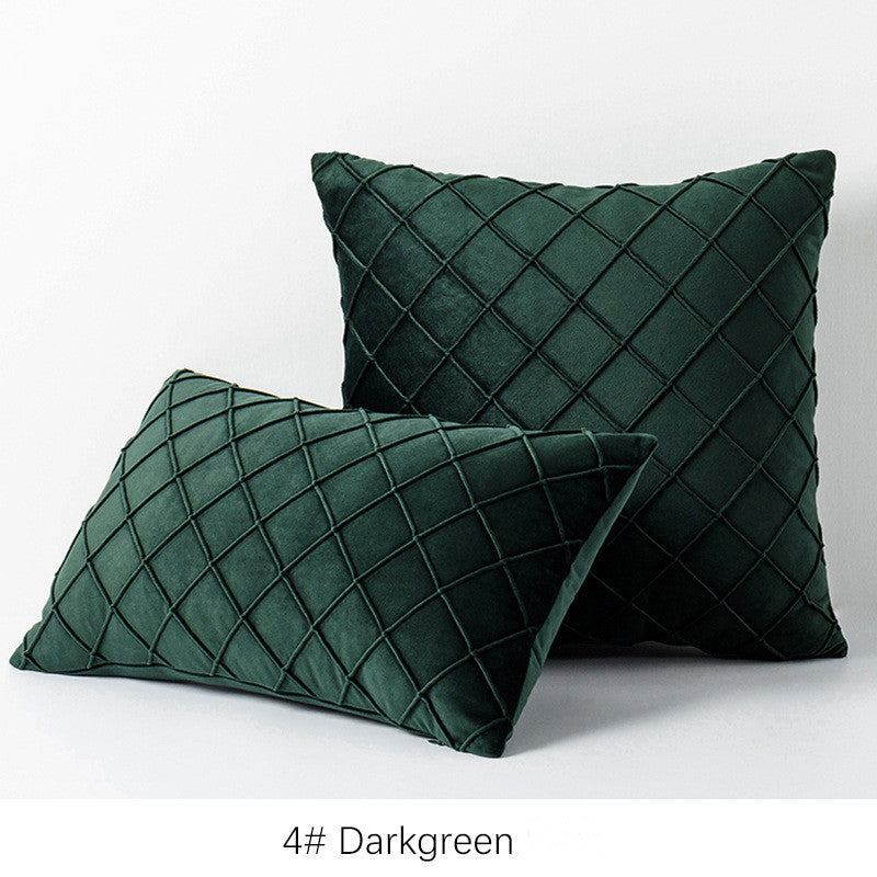 Diamond plaid velvet pillowcase Best YouTube Store