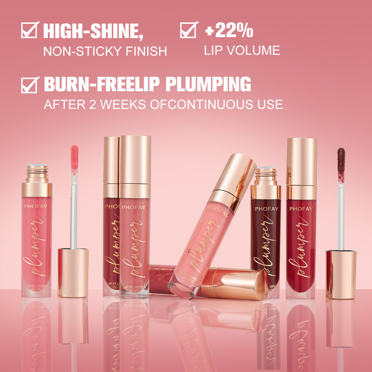 PHOFAY Shiny Lip Plumper Gloss LadyShow.Store