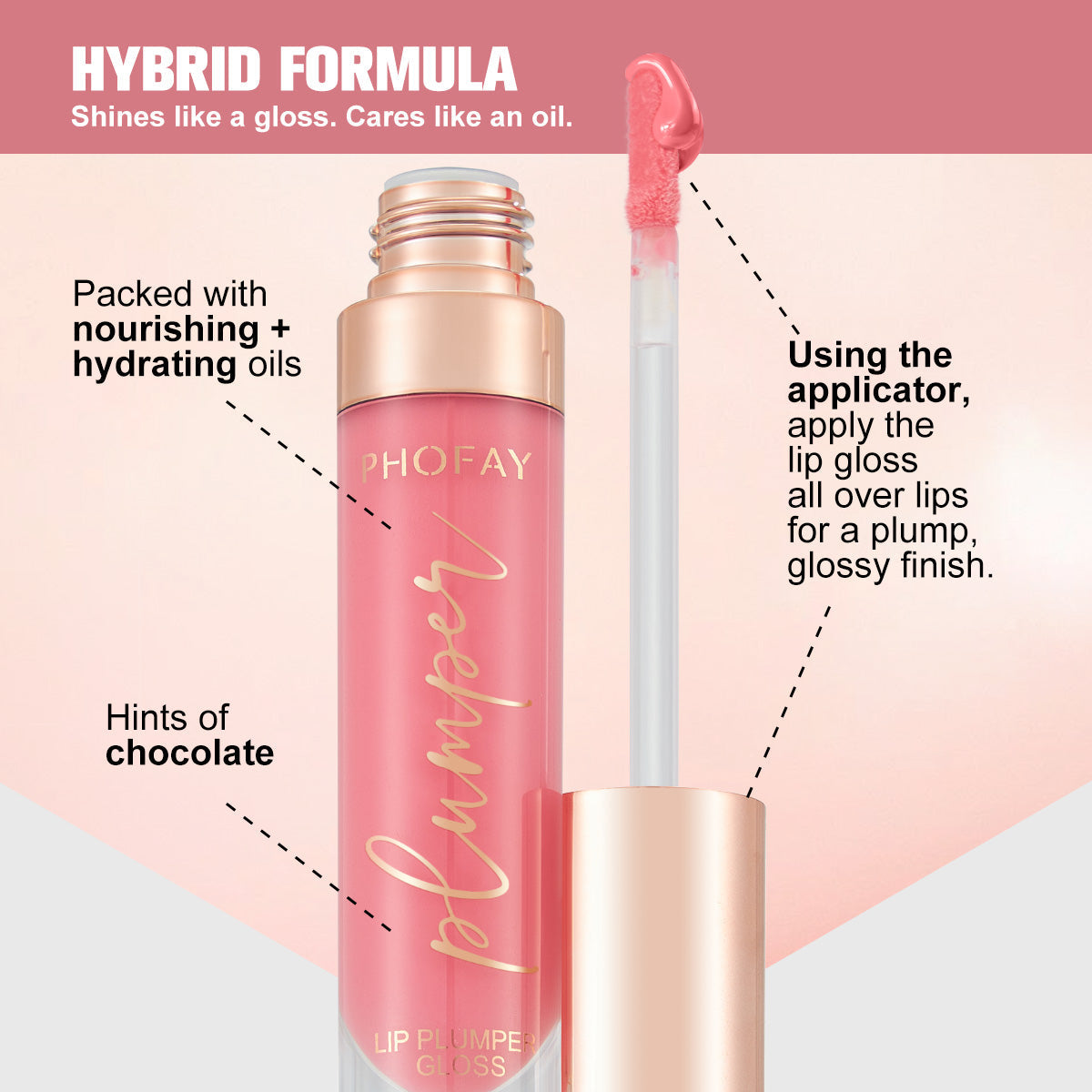 PHOFAY Shiny Lip Plumper Gloss LadyShow.Store