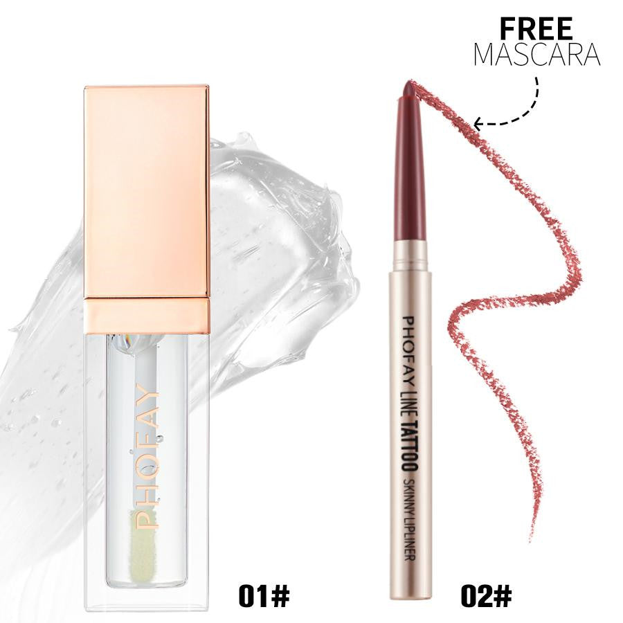 PHOFAY Lipliner And Ultra-Glossy Lip Gloss LadyShow.Store