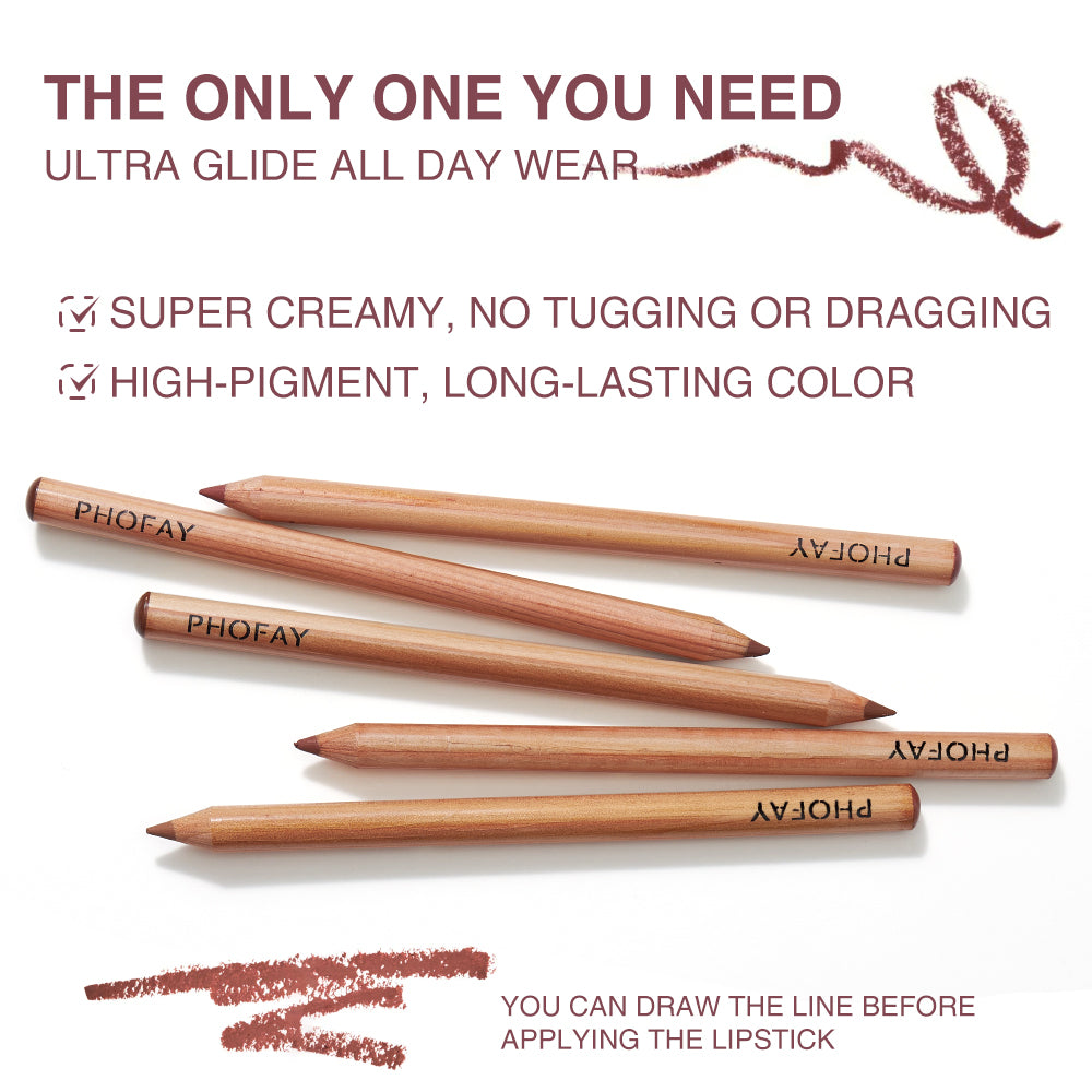 PHOFAY Ultra-Glossy Lip Gloss Nude Lipliner Kit LadyShow.Store