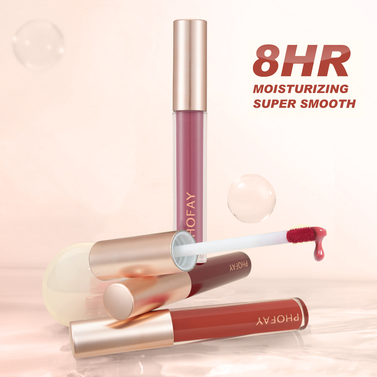 PHOFAY Non-Sticky Lip Gloss LadyShow.Store