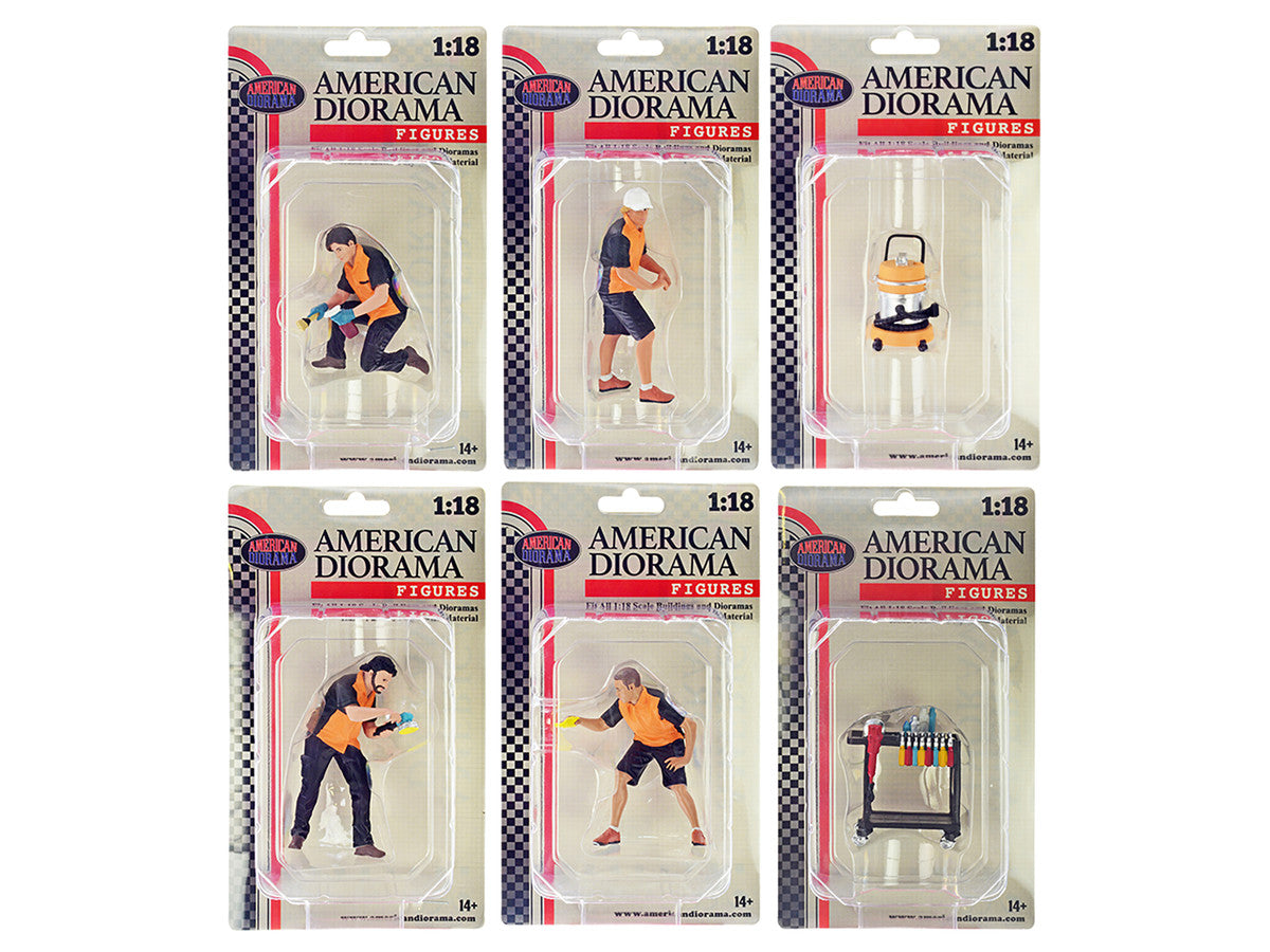 "Detail Masters" 6 piece Figurine Set for 1/18 Scale Models by American Diorama LuxuryLifeWay Online Store
