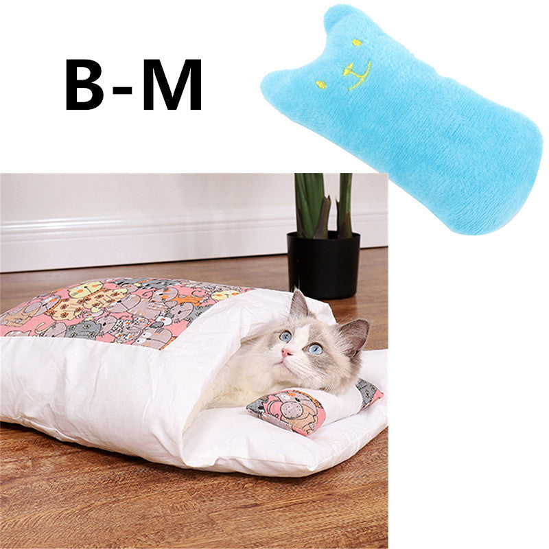 Winter Warm Cat Closed Removable And Washable Quilt Pets Fashion