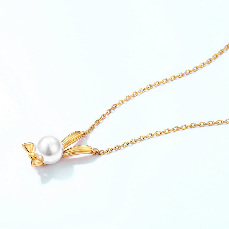 Ladies fashion rabbit s925 silver necklace LadyShow.Store