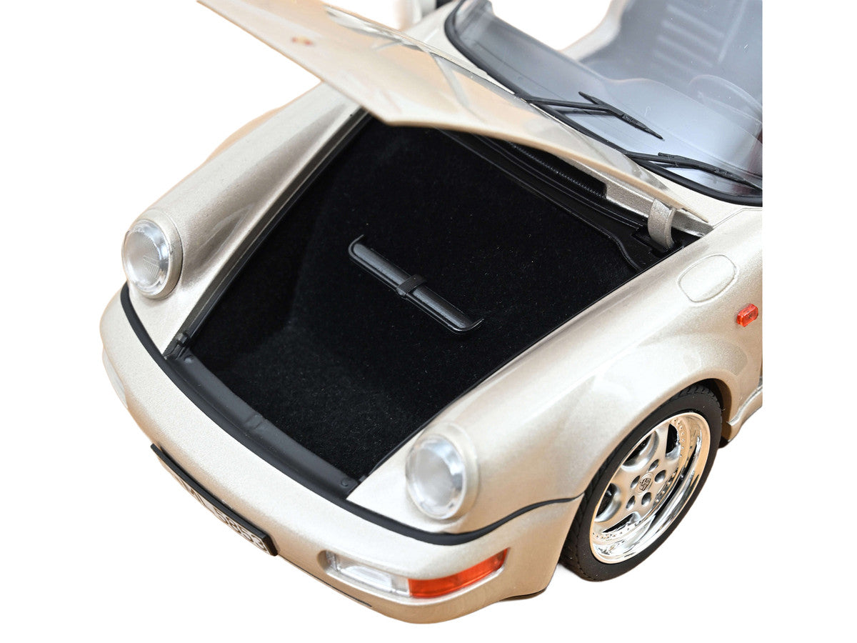 1992 Porsche 911 Carrera 2 Turbo Look Cabriolet Zermatt Silver Metallic 1/18 Diecast Model Car by Norev LuxuryLifeWay Online Store