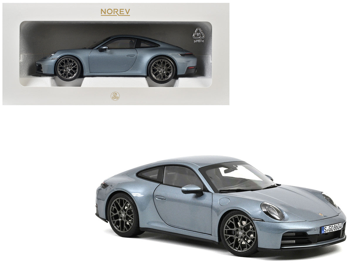 2024 Porsche 911 Carrera Polar Silver Metallic 1/18 Diecast Model Car by Norev LuxuryLifeWay Online Store
