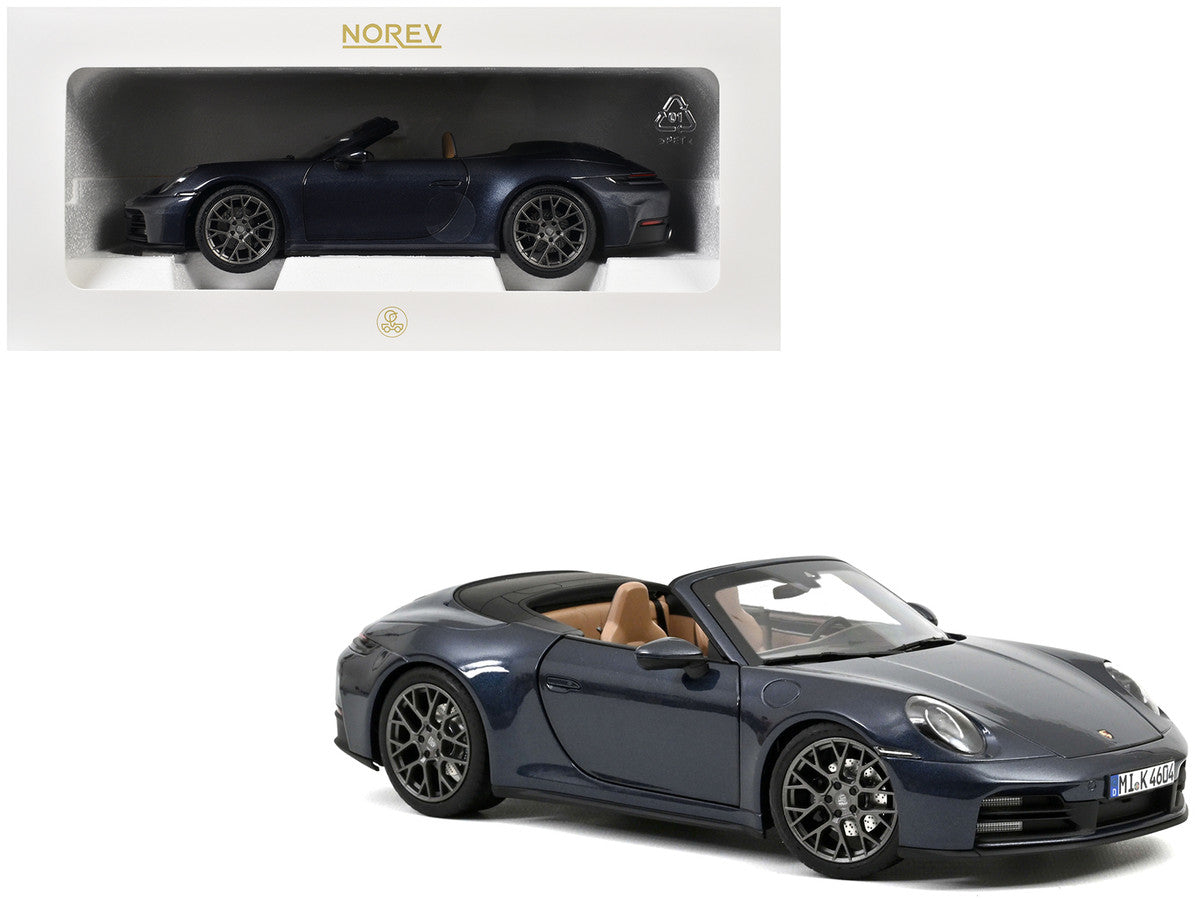 2024 Porsche 911 Carrera S Cabriolet Yachting Blue Metallic 1/18 Diecast Model Car by Norev LuxuryLifeWay Online Store