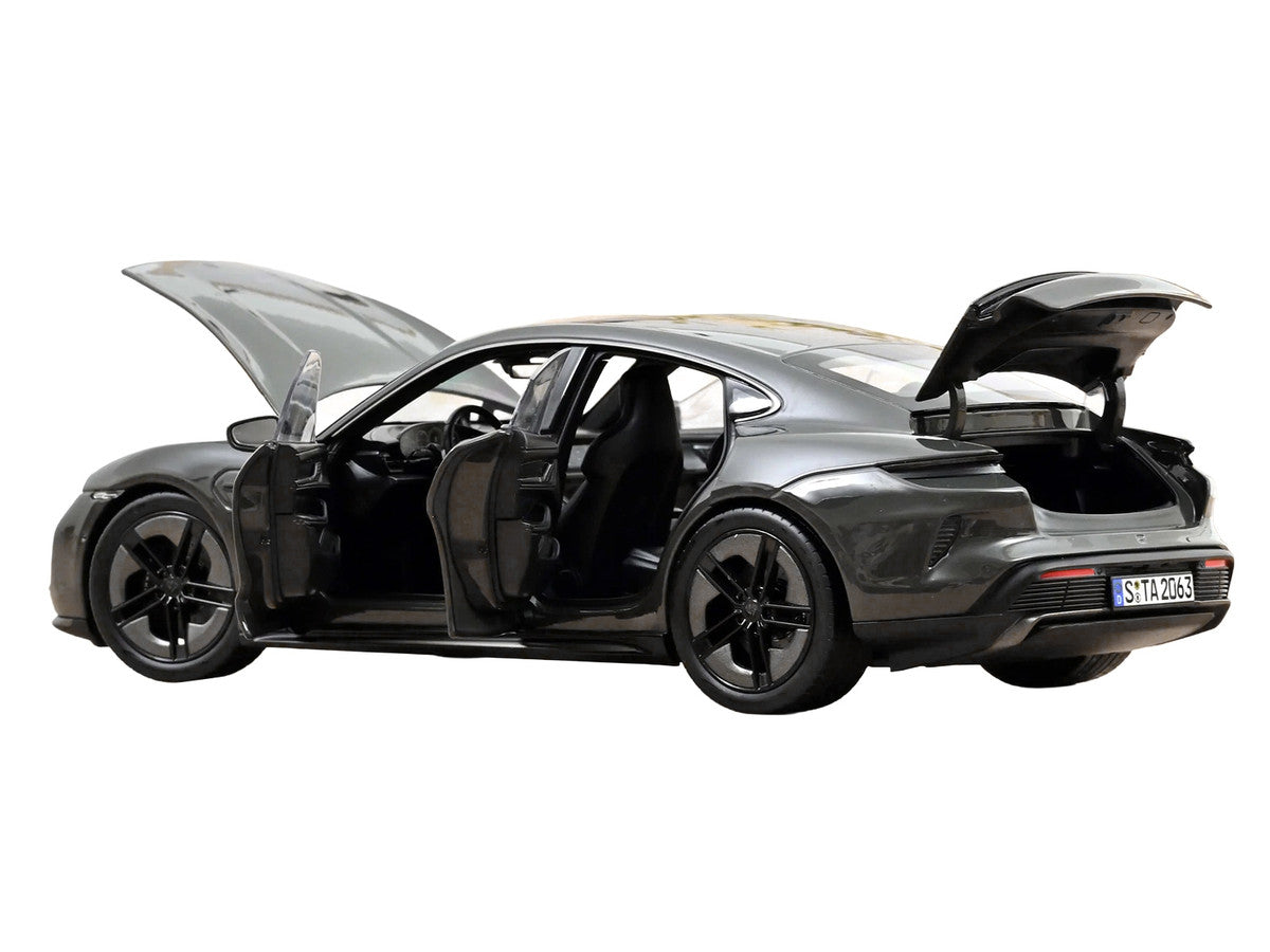 2024 Porsche Taycan Turbo S Slate Gray Neo 1/18 Diecast Model Car by Norev LuxuryLifeWay Online Store