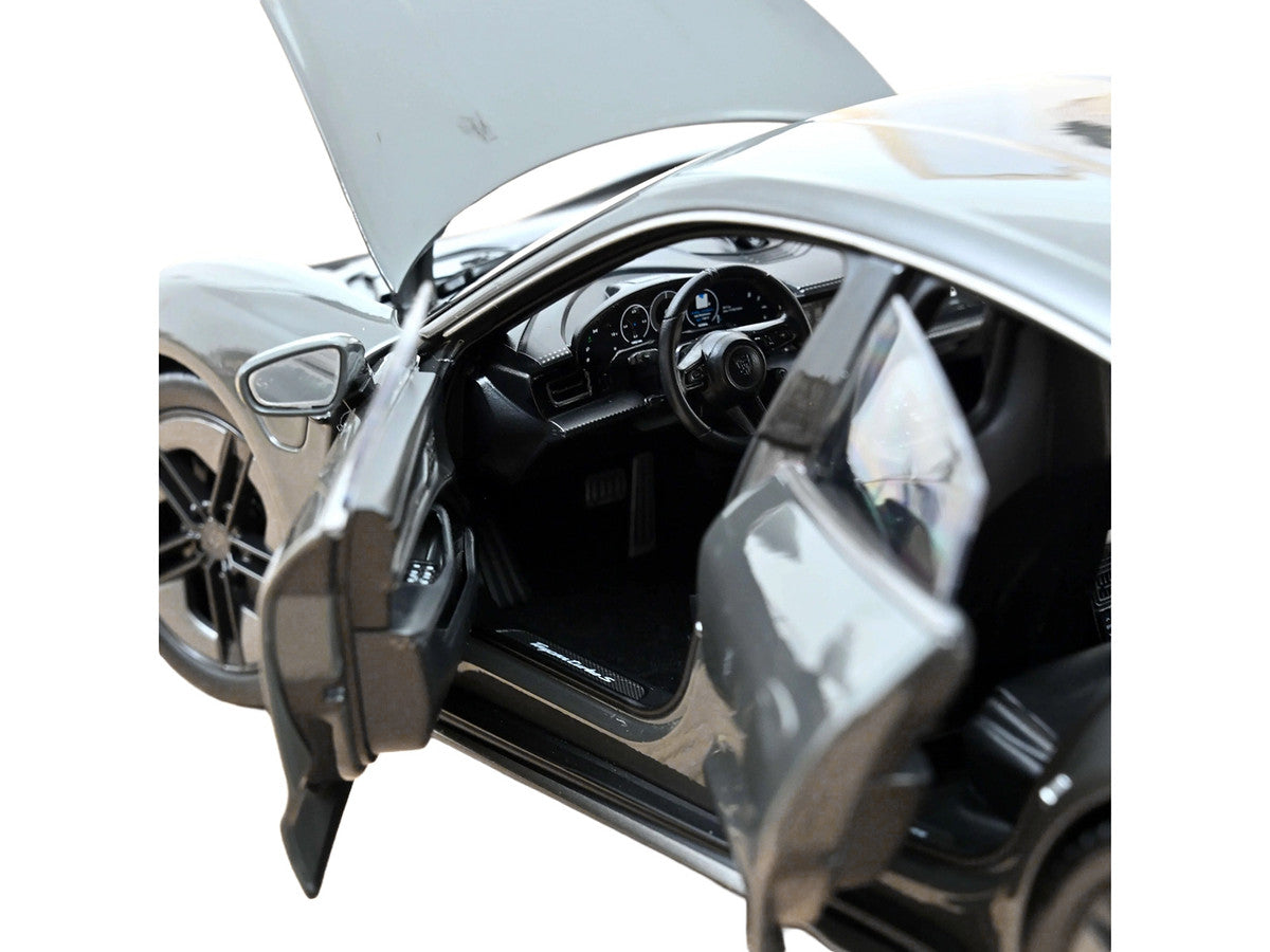 2024 Porsche Taycan Turbo S Slate Gray Neo 1/18 Diecast Model Car by Norev LuxuryLifeWay Online Store