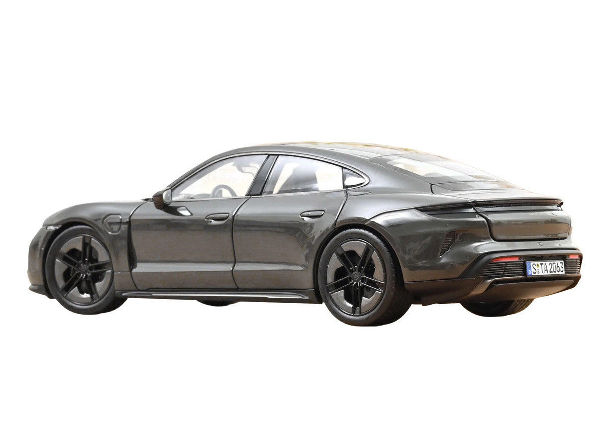 2024 Porsche Taycan Turbo S Slate Gray Neo 1/18 Diecast Model Car by Norev LuxuryLifeWay Online Store