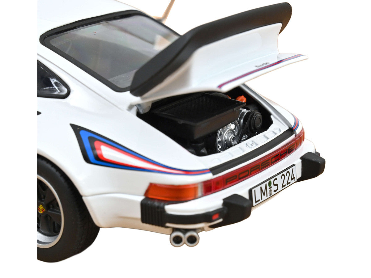 1980 Porsche 911 Turbo 3.3 White with Blue and Red Graphics 1/18 Diecast Model Car by Norev LuxuryLifeWay Online Store