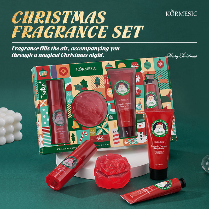 KORMESIC Christmas Fragrance Set  For Foreign Trade 50ml-100g-50g-30g Tri Light Beauty
