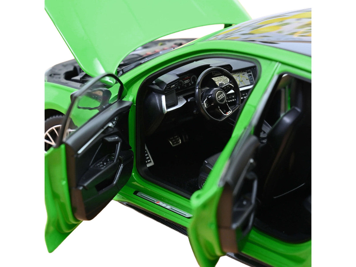 2025 Audi RS 3 Kyalami Green with Moonroof 1/18 Diecast Model Car by Norev LuxuryLifeWay Online Store