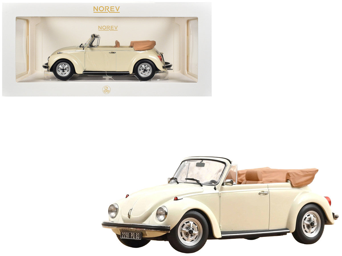 1972 Volkswagen 1303 Beetle Cabriolet Cream White 1/18 Diecast Model Car by Norev LuxuryLifeWay Online Store