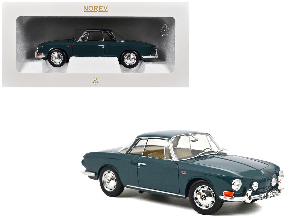1963 Volkswagen Karmann Ghia 1500 Smaragd Green 1/18 Diecast Model Car by Norev LuxuryLifeWay Online Store
