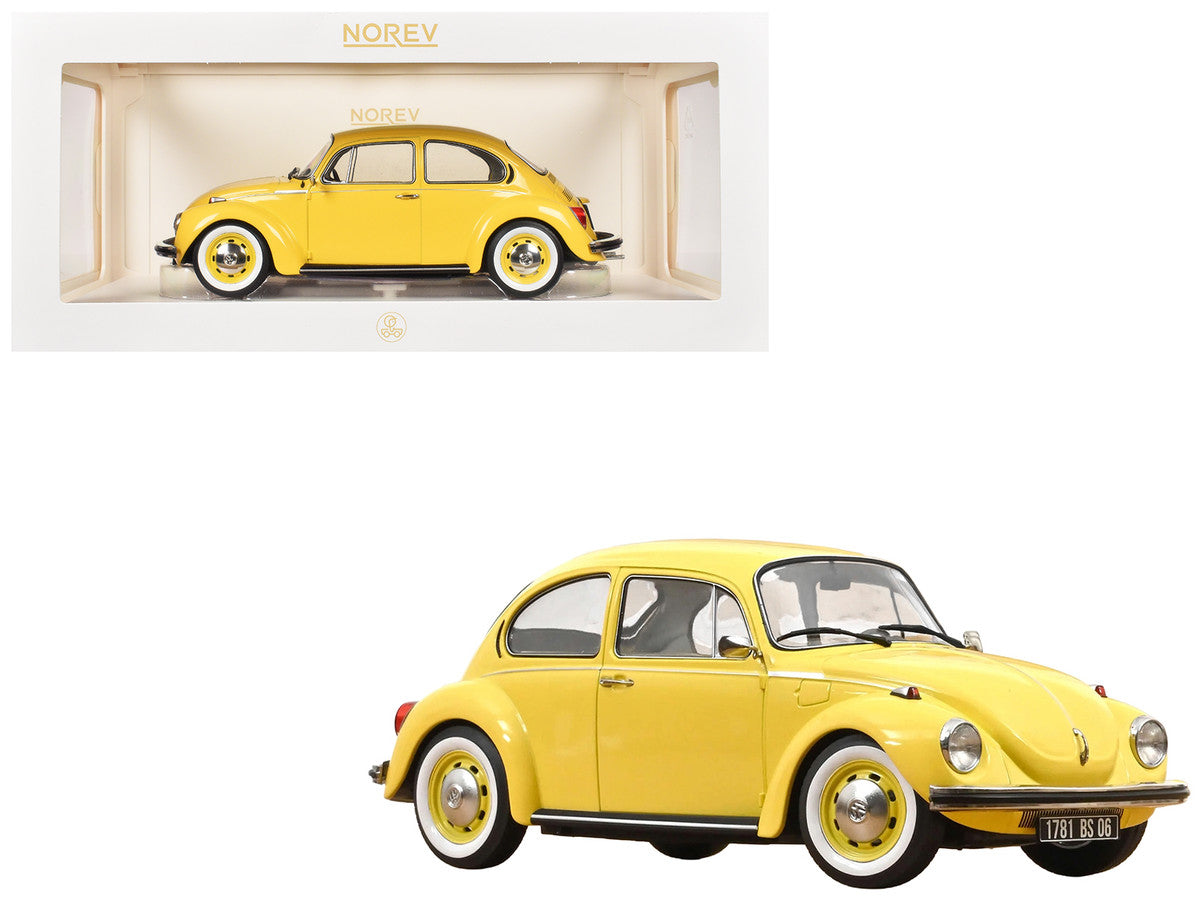 1973 Volkswagen 1303 Beetle Pastel Yellow 1/18 Diecast Model Car by Norev LuxuryLifeWay Online Store