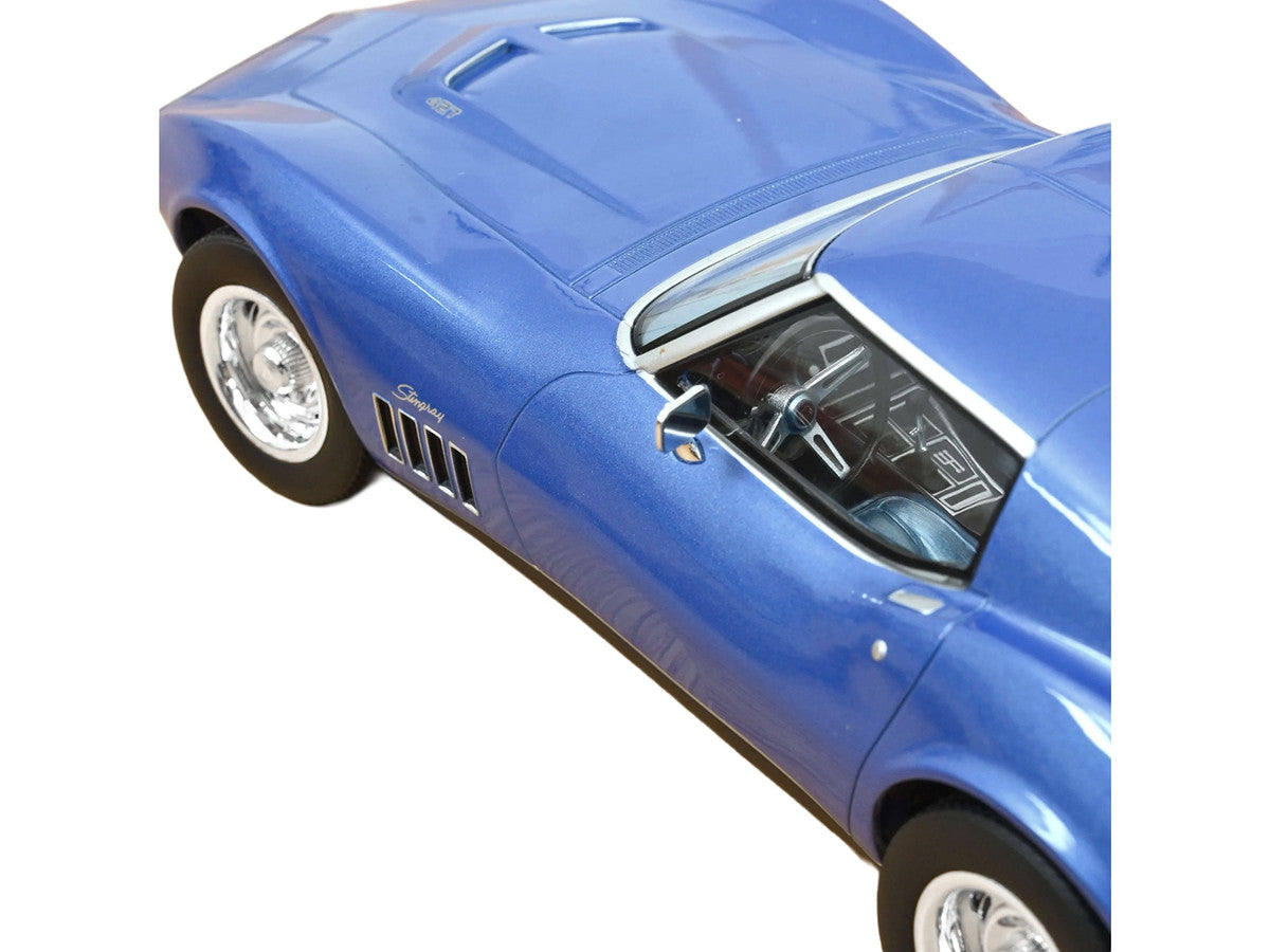 1969 Chevrolet Corvette Coupe Le Mans Blue Metallic with Blue Interior 1/18 Diecast Model Car by Norev LuxuryLifeWay Online Store