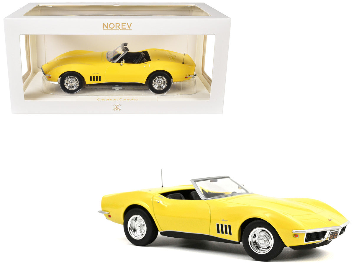 1969 Chevrolet Corvette Cabriolet Daytona Yellow 1/18 Diecast Model Car by Norev LuxuryLifeWay Online Store