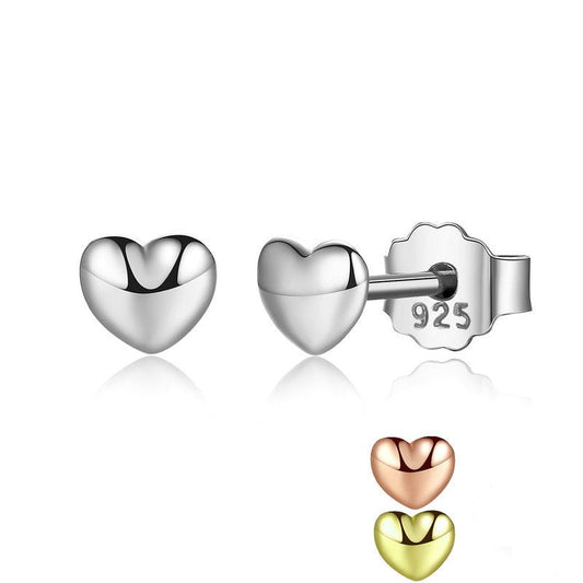 S925 Sterling Silver Heart Earrings LadyShow.Store